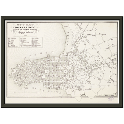 Historical city map  Test product horizontal 3 sizes