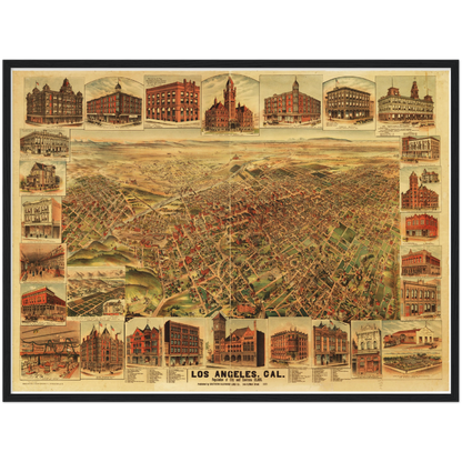 Historical city map  Test product horizontal 3 sizes