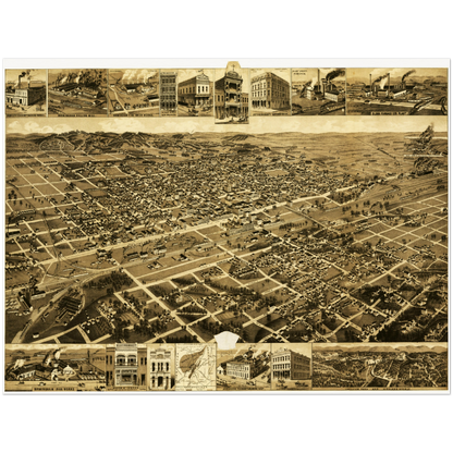 Historical city map  Test product horizontal 3 sizes