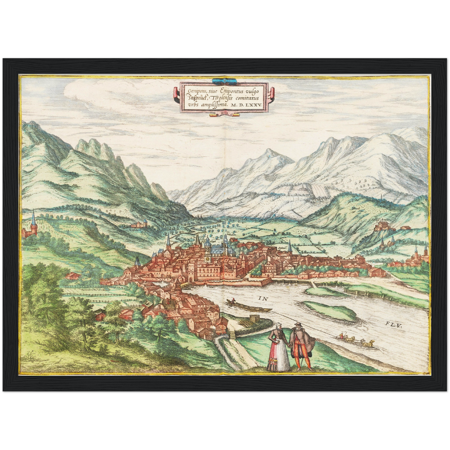 Historical city map  Test product horizontal 3 sizes