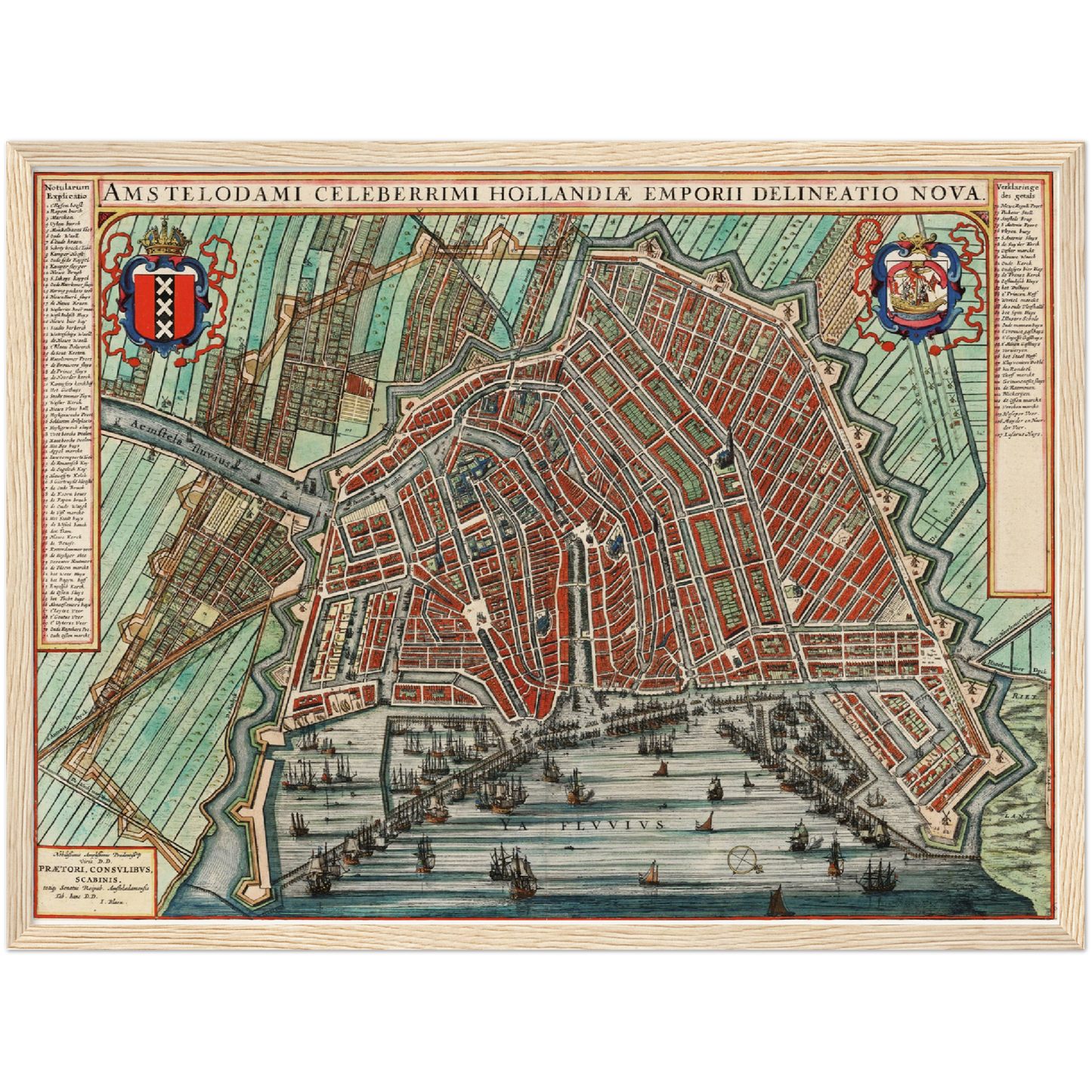 Historischer Stadtplan Amsterdam um 1649