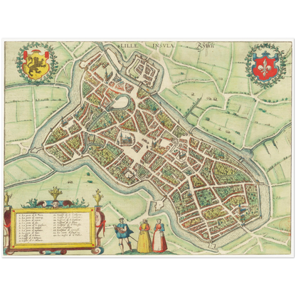 Historical city map  Test product horizontal 3 sizes