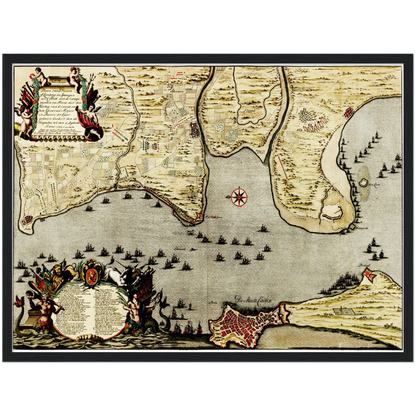 Historischer Stadtplan Cadiz um 1700