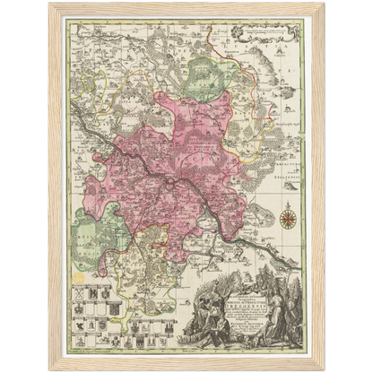 Historical city map  Test product horizontal 3 sizes