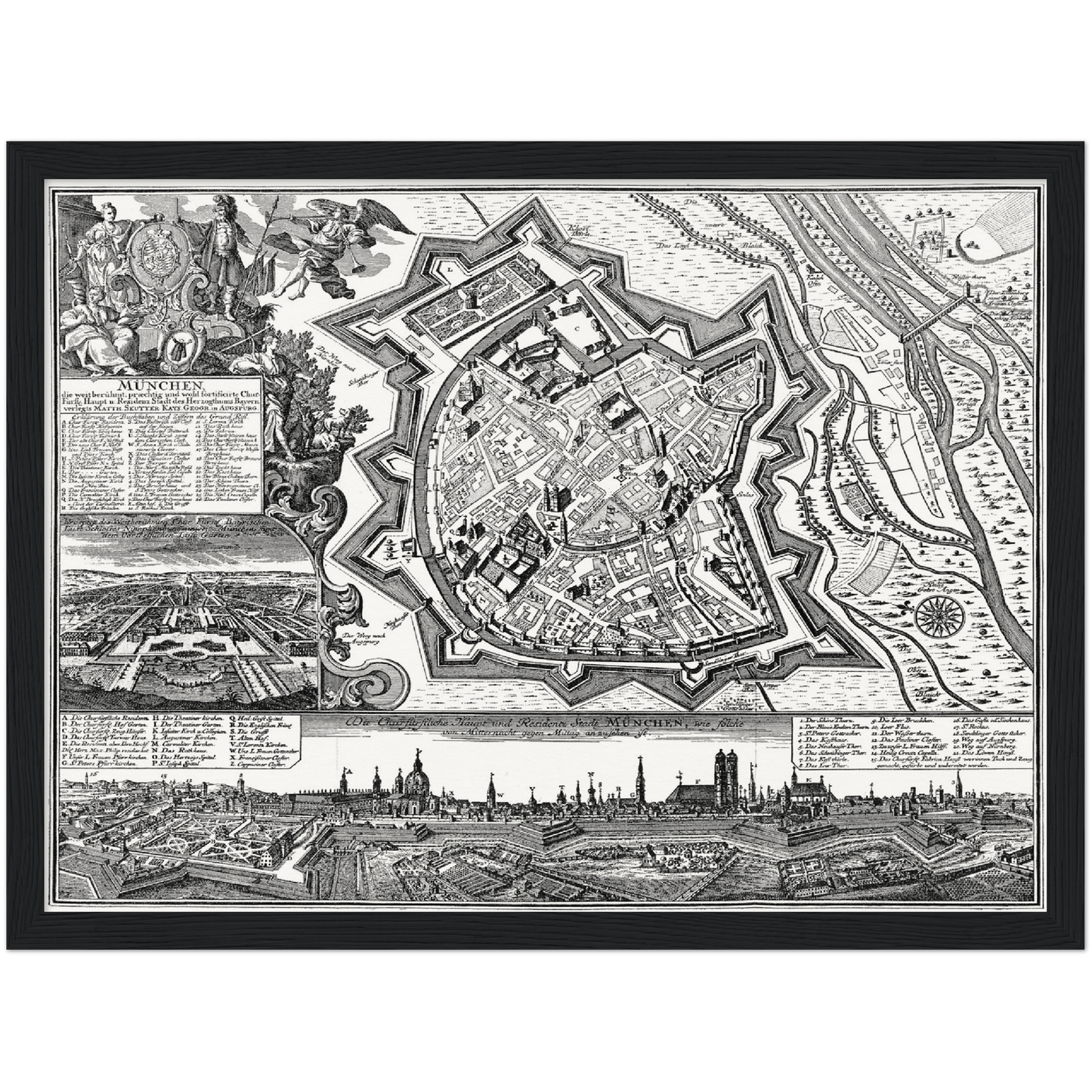 Historical city map  Test product horizontal 3 sizes