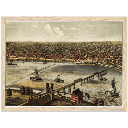 Historical city map  Test product horizontal 3 sizes