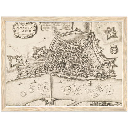 Historischer Stadtplan Mainz um 1670