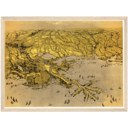 Historical city map  Test product horizontal 3 sizes