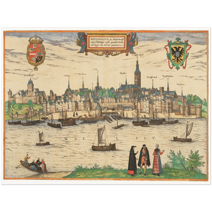 Historical city map  Test product horizontal 3 sizes