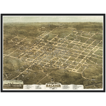 Historical city map  Test product horizontal 3 sizes
