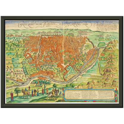 Historical city map  Test product horizontal 3 sizes