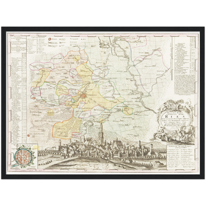 Historical city map  Test product horizontal 3 sizes