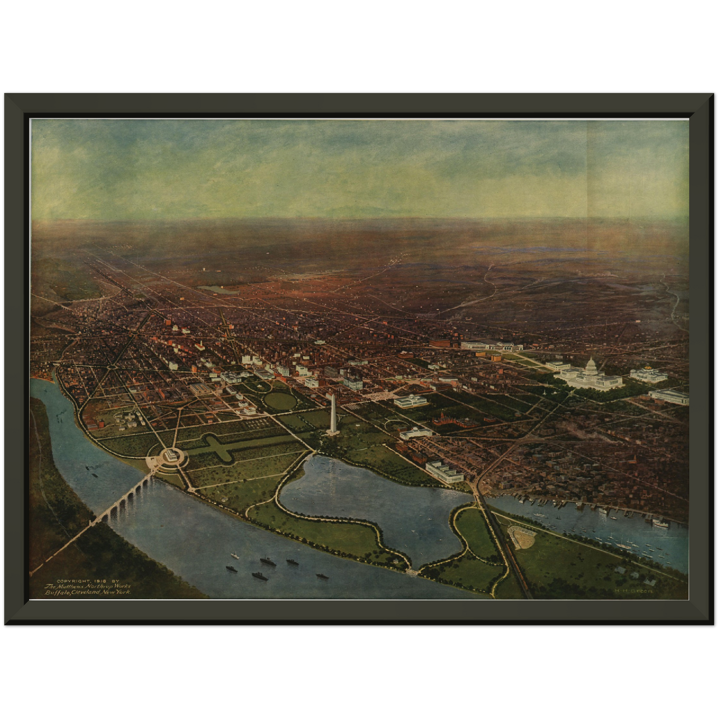 Historical city map  Test product horizontal 3 sizes