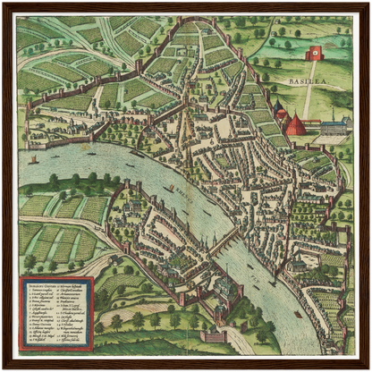 Historical city map  Test product horizontal 3 sizes