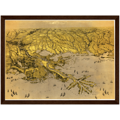 Historical city map  Test product horizontal 3 sizes