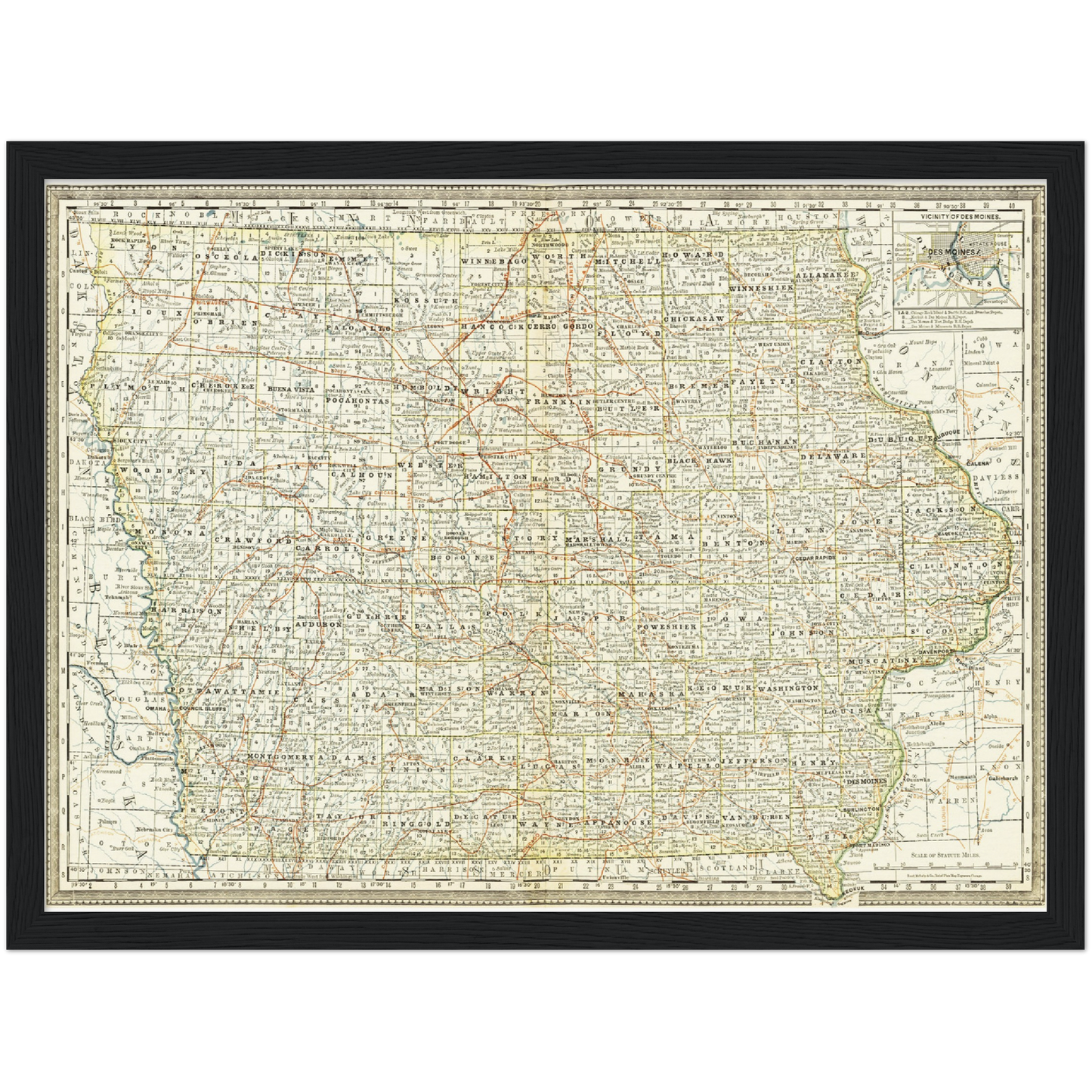Historical city map  Test product horizontal 3 sizes