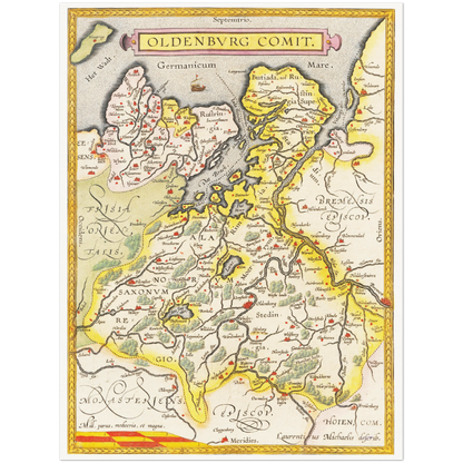 Historical city map  Test product horizontal 3 sizes