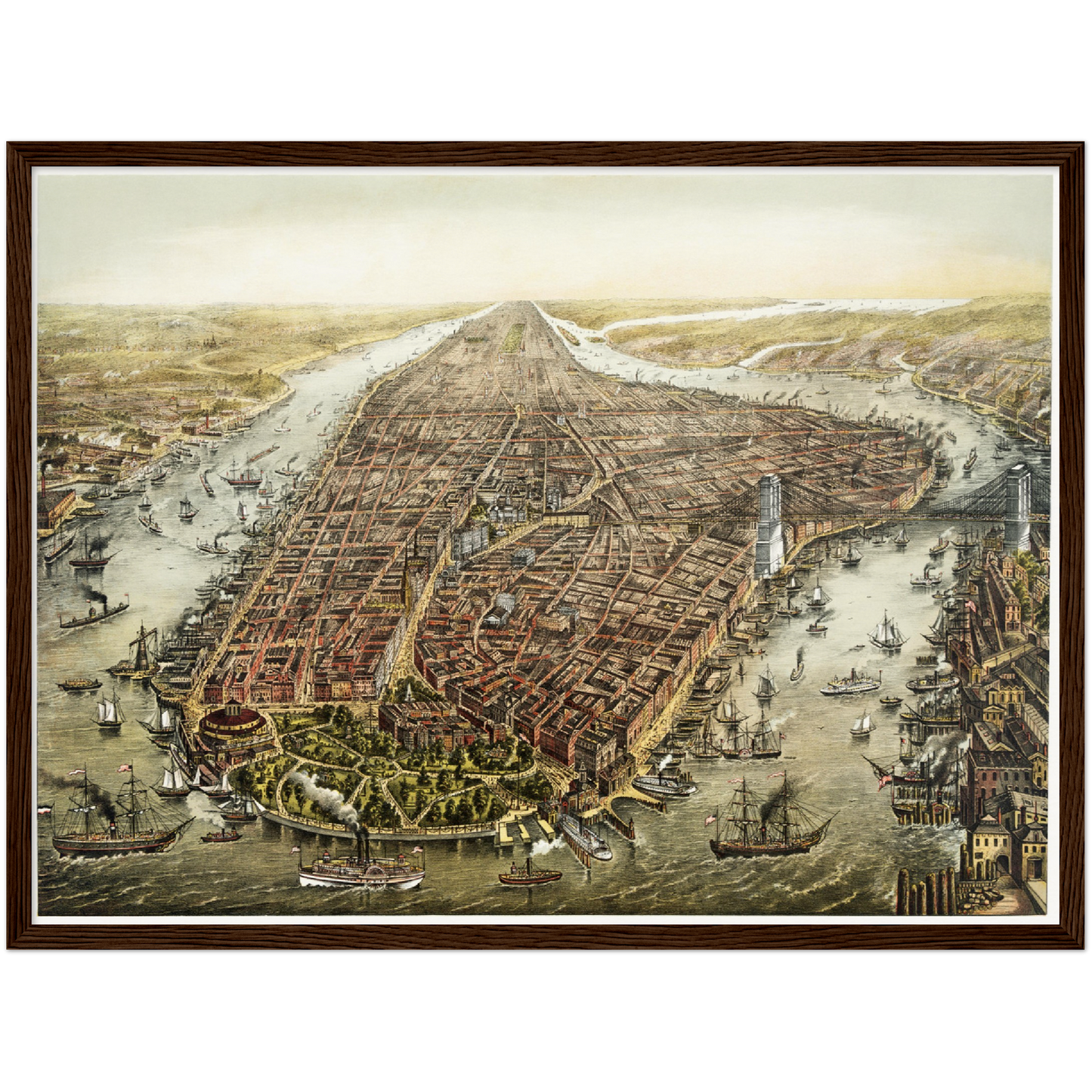 Historical city map  Test product horizontal 3 sizes
