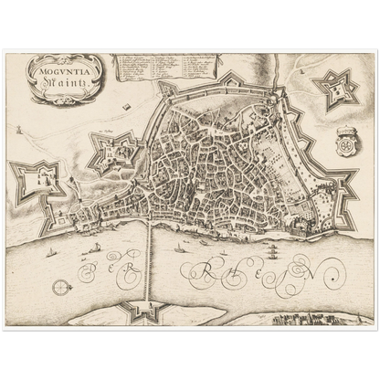 Historischer Stadtplan Mainz um 1670