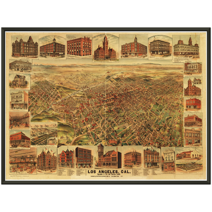 Historical city map  Test product horizontal 3 sizes