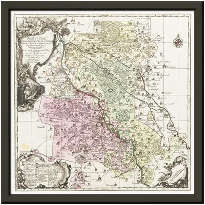 Historical city map  Test product horizontal 3 sizes