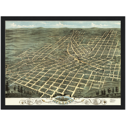 Historical city map  Test product horizontal 3 sizes
