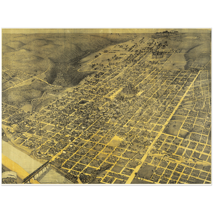 Historical city map  Test product horizontal 3 sizes