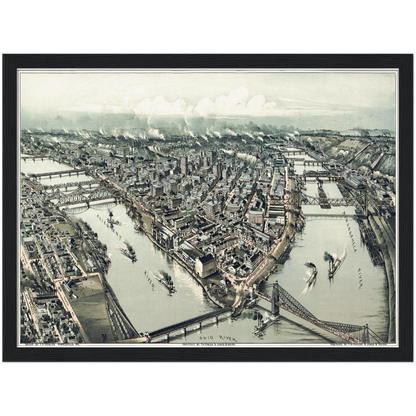 Historical city map  Test product horizontal 3 sizes
