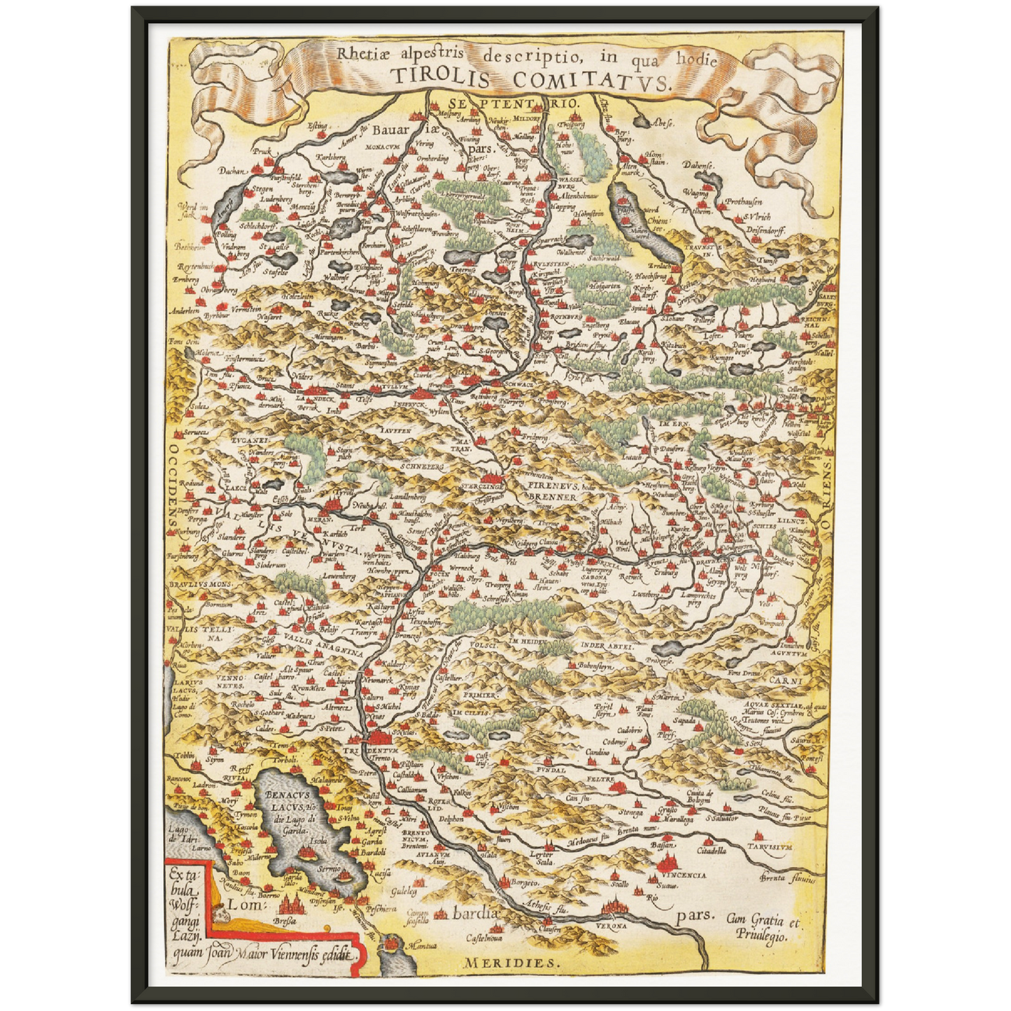 Historical city map  Test product horizontal 3 sizes