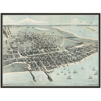 Historical city map  Test product horizontal 3 sizes