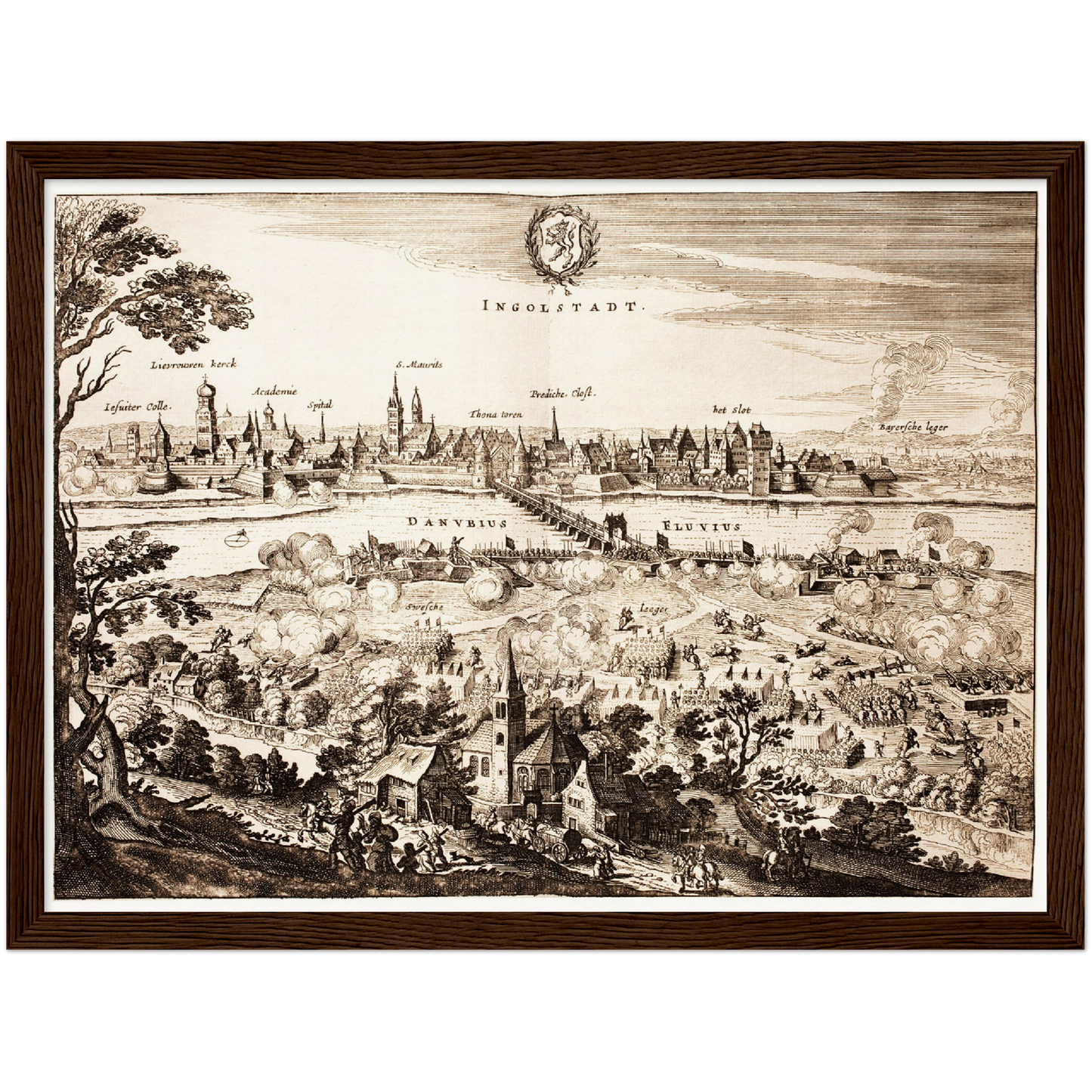 Historische Stadtansicht Ingolstadt um 1632