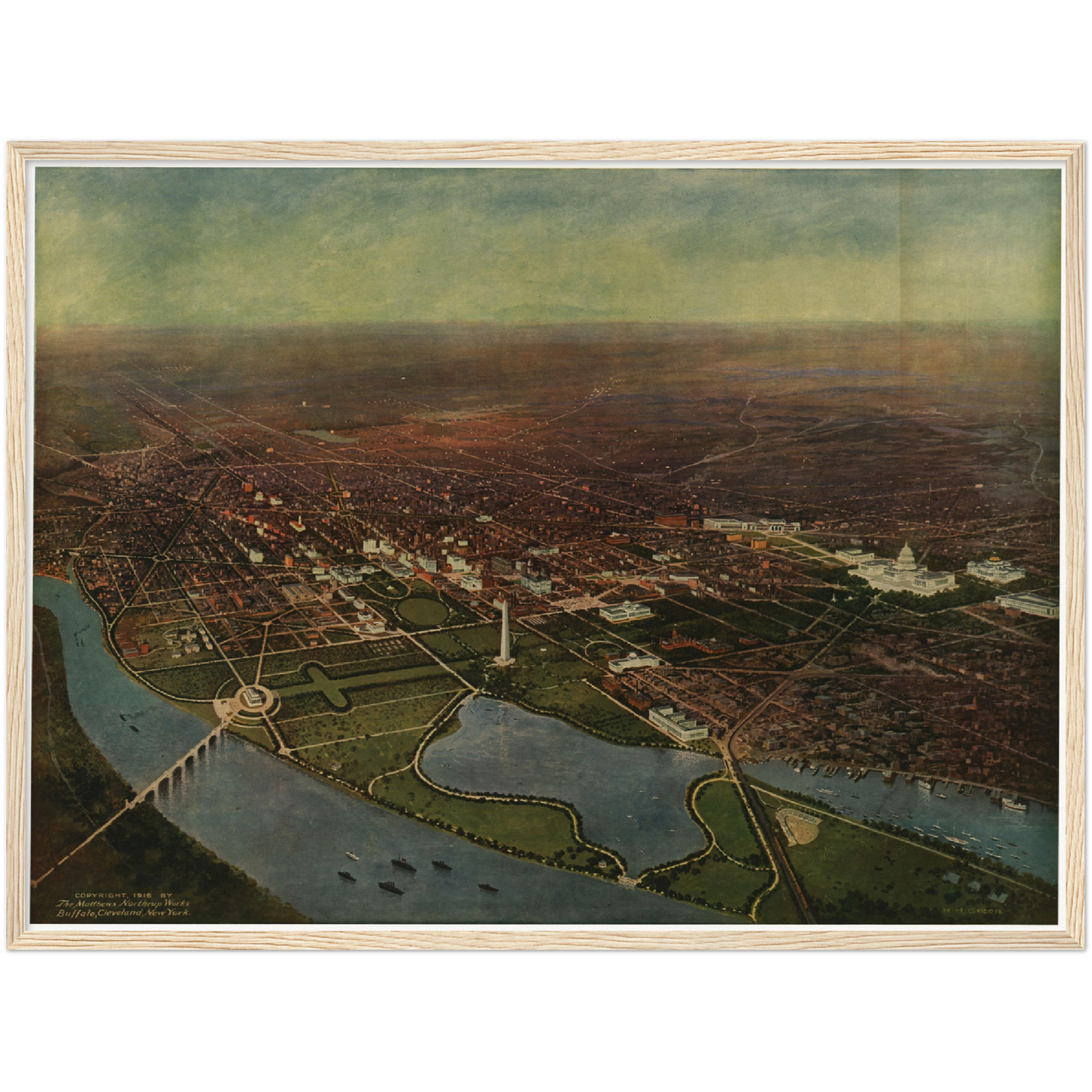 Historical city map  Test product horizontal 3 sizes