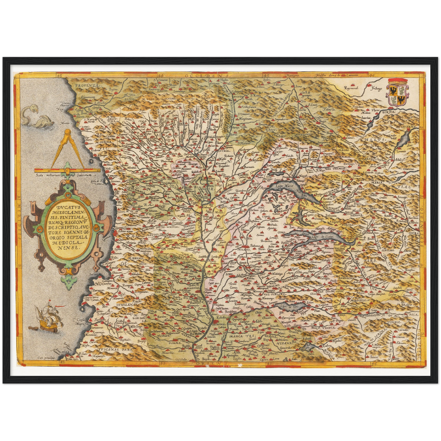 Historical city map  Test product horizontal 3 sizes