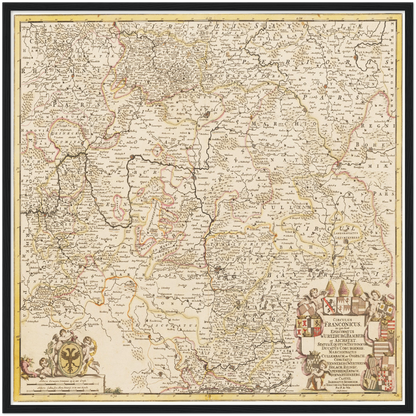 Historische Landkarte Franken um 1698