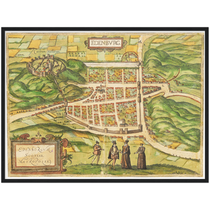 Historischer Stadtansicht Edinburgh um 1580