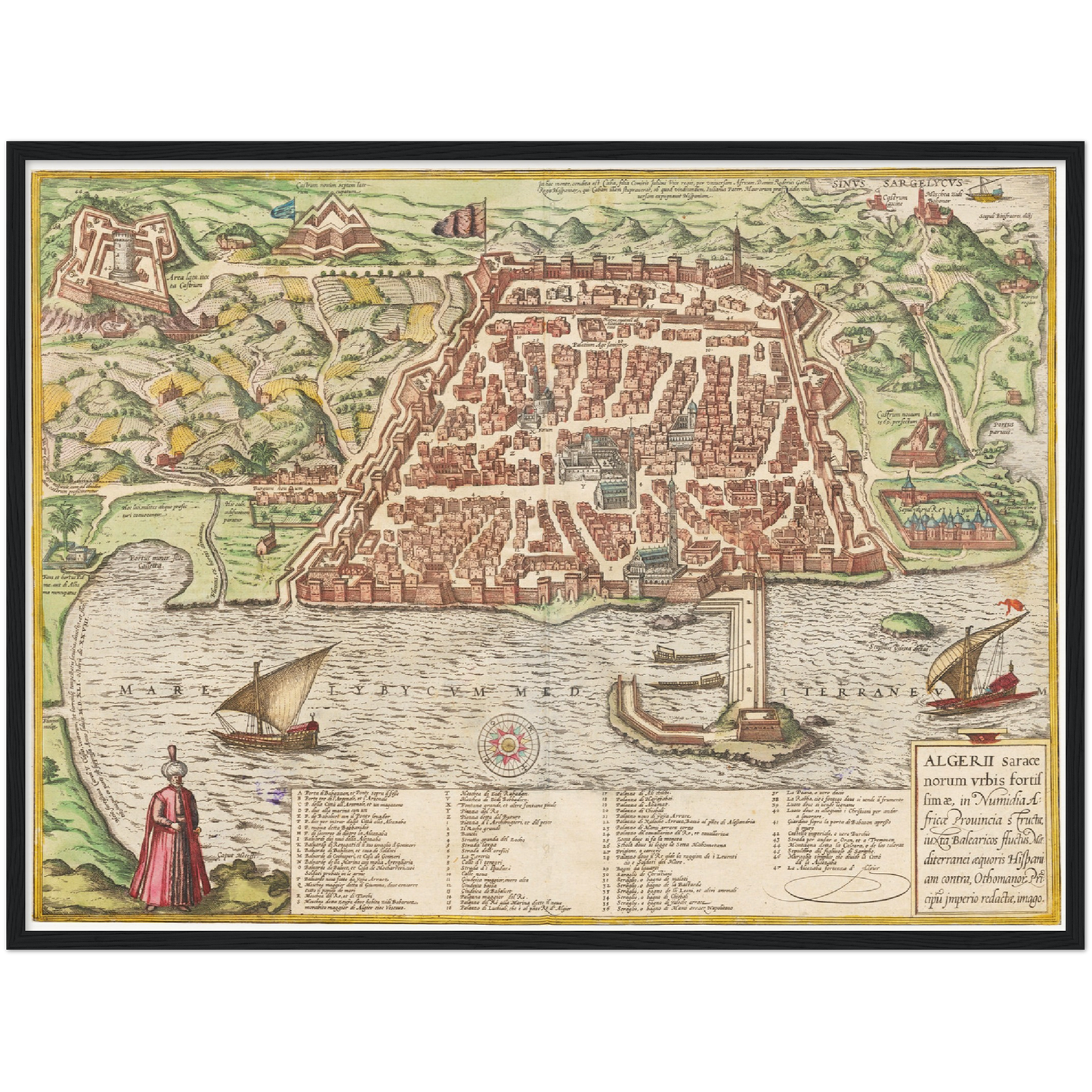Historical city map  Test product horizontal 3 sizes