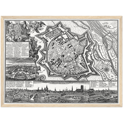 Historical city map  Test product horizontal 3 sizes