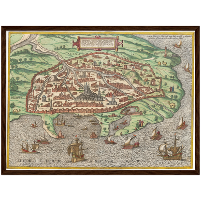 Historical city map  Test product horizontal 3 sizes