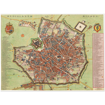 Historical city map  Test product horizontal 3 sizes