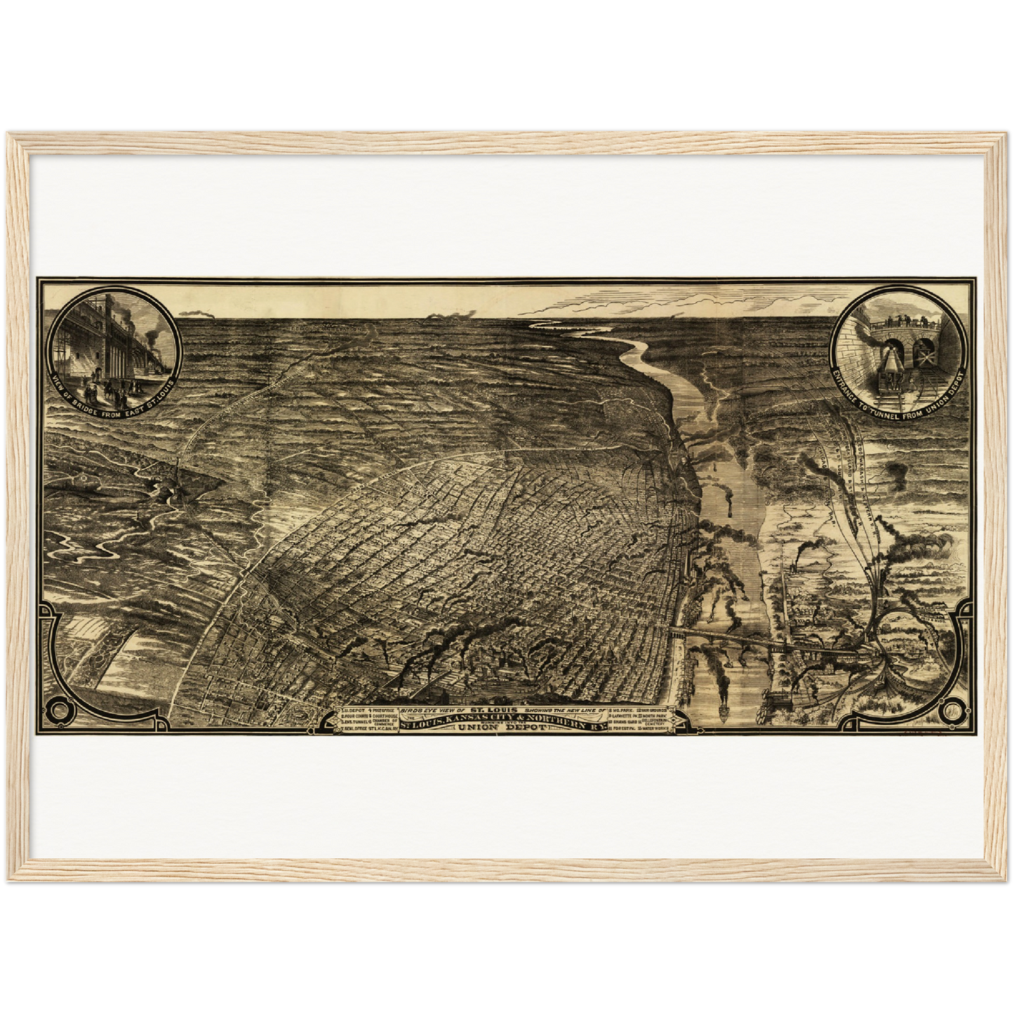 Historical city map  Test product horizontal 3 sizes