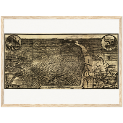 Historical city map  Test product horizontal 3 sizes