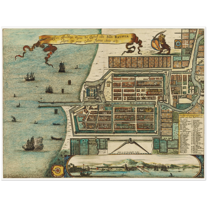 Historical city map  Test product horizontal 3 sizes