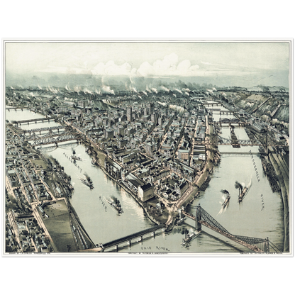 Historical city map  Test product horizontal 3 sizes