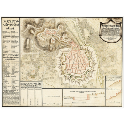 Historical city map  Test product horizontal 3 sizes