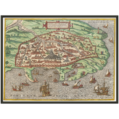 Historical city map  Test product horizontal 3 sizes