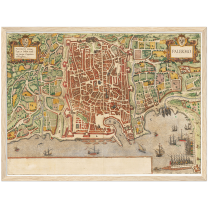 Historischer Stadtplan Palermo um 1592