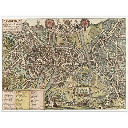 Historical city map  Test product horizontal 3 sizes