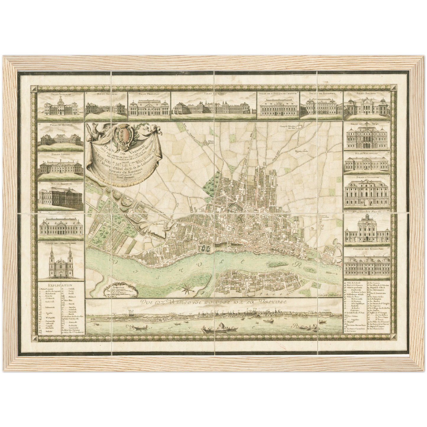 Historical city map  Test product horizontal 3 sizes