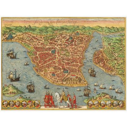 Historical city map  Test product horizontal 3 sizes