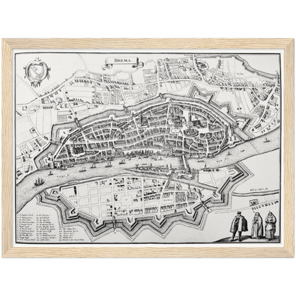 Historical city map  Test product horizontal 3 sizes